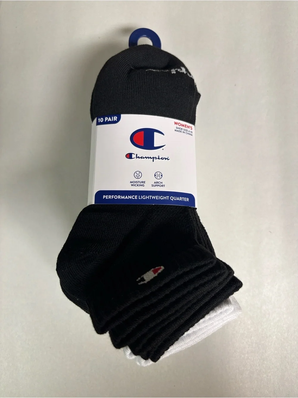 New Champion Socks Women’s 10 Pair Performance Quarter Socks Casual Activewear